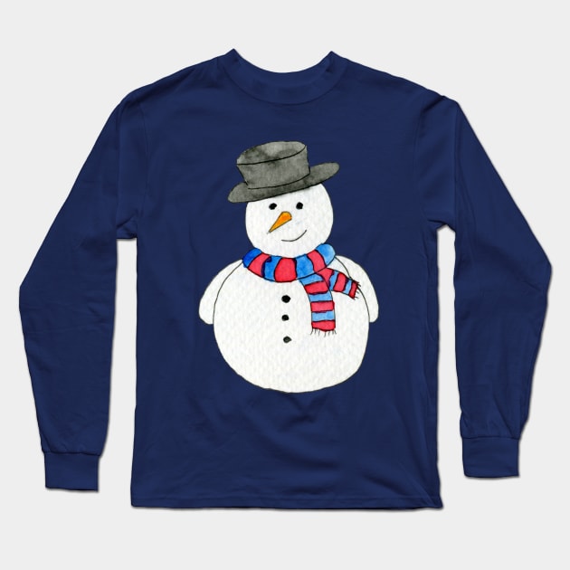 Frosty the Snowman Long Sleeve T-Shirt by atangledkite